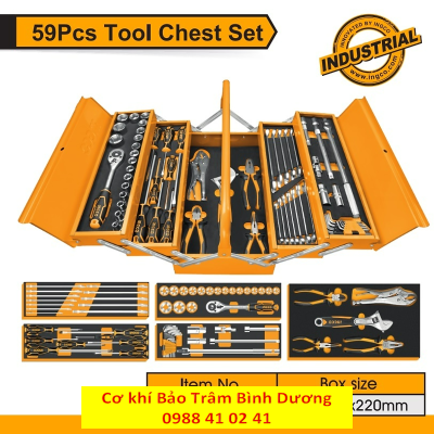 Bộ 59 công cụ trong hộp săt HTCS15591