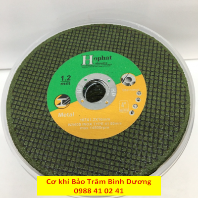 Đĩa cắt sắt inox Hophat 1T(100mm) / 1T2(125mm), lưỡi cắt sắt gắn máy cầm tay