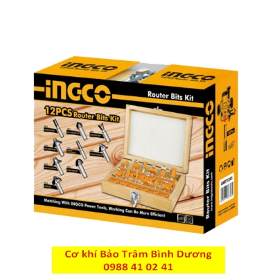 Bộ 12 mũi phay gỗ 6mm AKRT1201