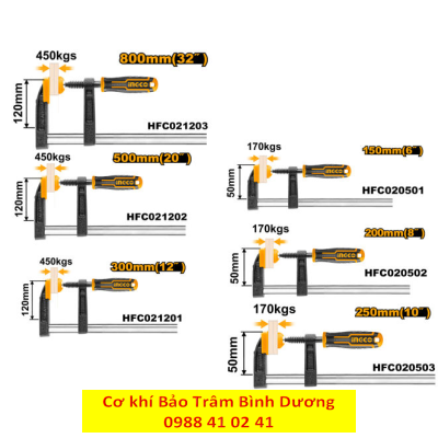 Kẹp gỗ chữ F HFC020501