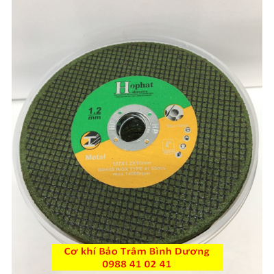 Đĩa cắt sắt inox Hophat 1T(100mm) / 1T2(125mm), lưỡi cắt sắt gắn máy cầm tay